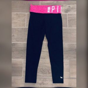 Pink Yoga fold over waist leggings